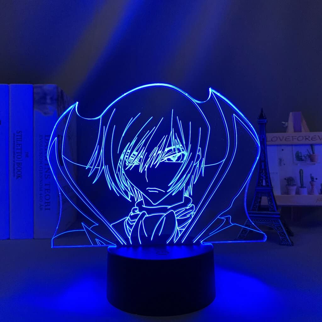 AVEKI-Anime Led Lamp Code Geass Lelouch Lamperouge for Bedroom